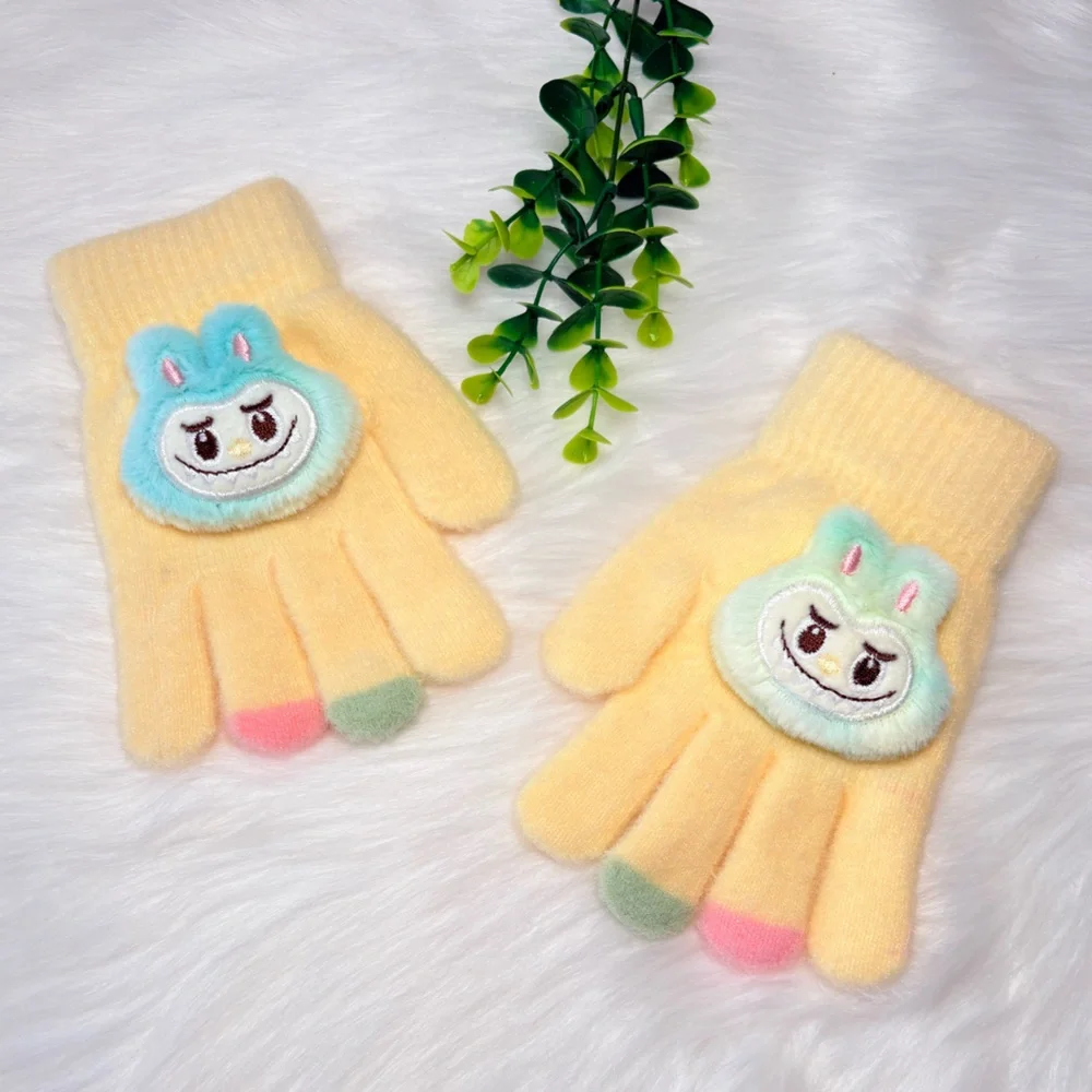 Cute Monster Character Kids Fuzzy‎ Gloves